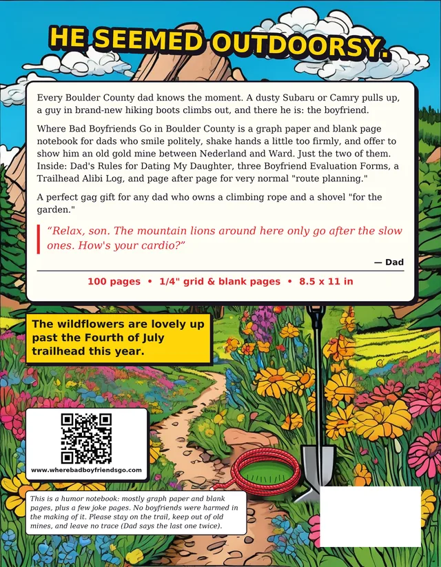 Back cover of Where Bad Boyfriends Go in Boulder County