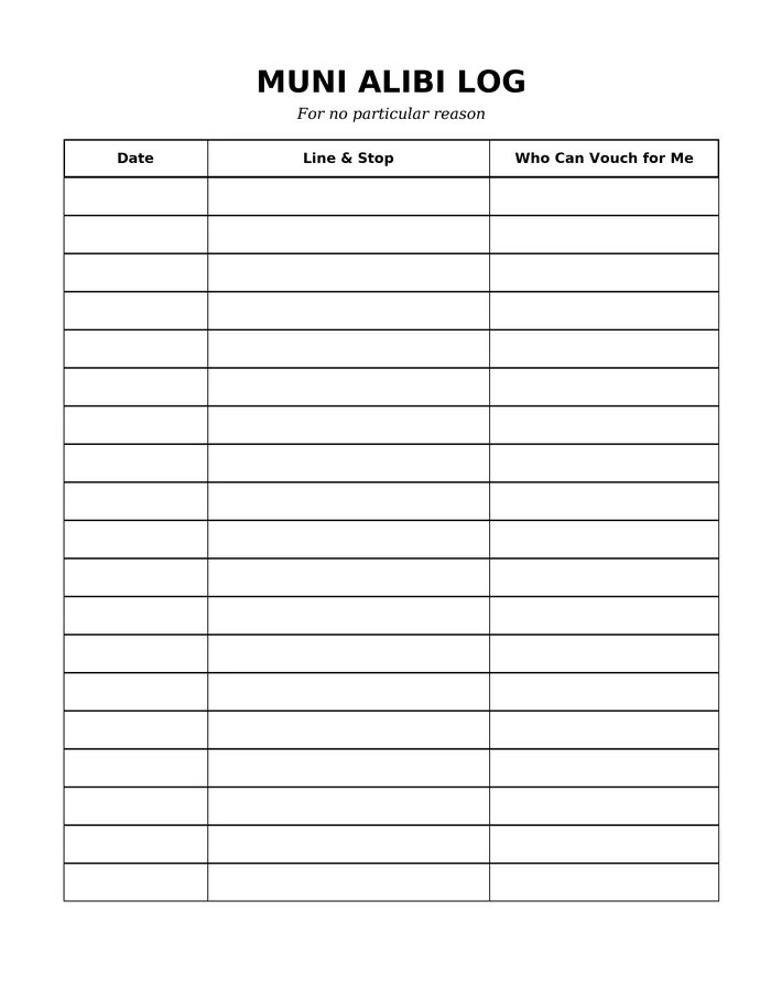 Alibi log page from Where Bad Boyfriends Go in San Francisco